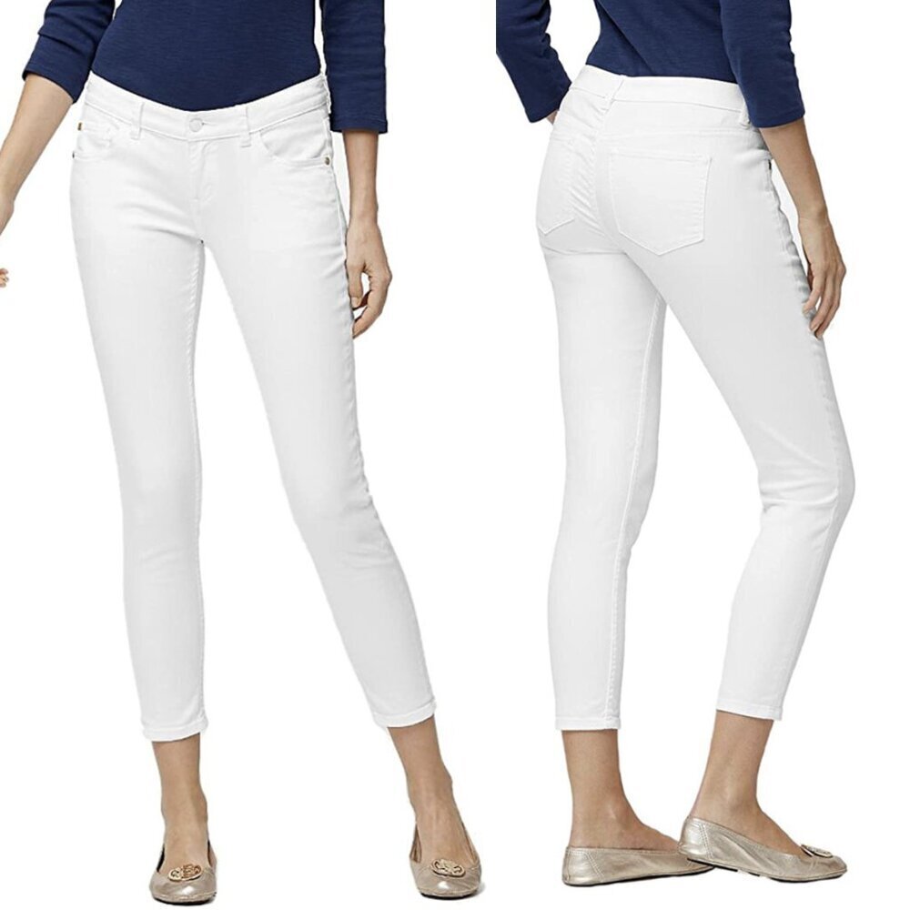 Tommy Bahama NWT Denim Twill Ankle Length Cropped Stretch Pant Jeans White, 10